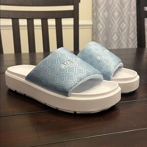 Nike Jordan Sophia Slides Sandals Shoes new white blue HQ8070 400 Women’s Size 9